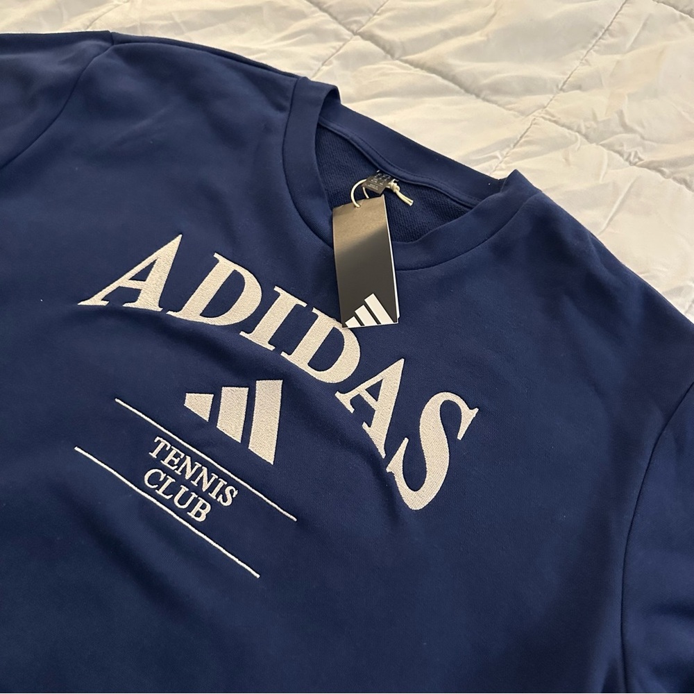 Adidas Tennis Club Sweatshirt | Men’s size XL in Blue | New with Tags